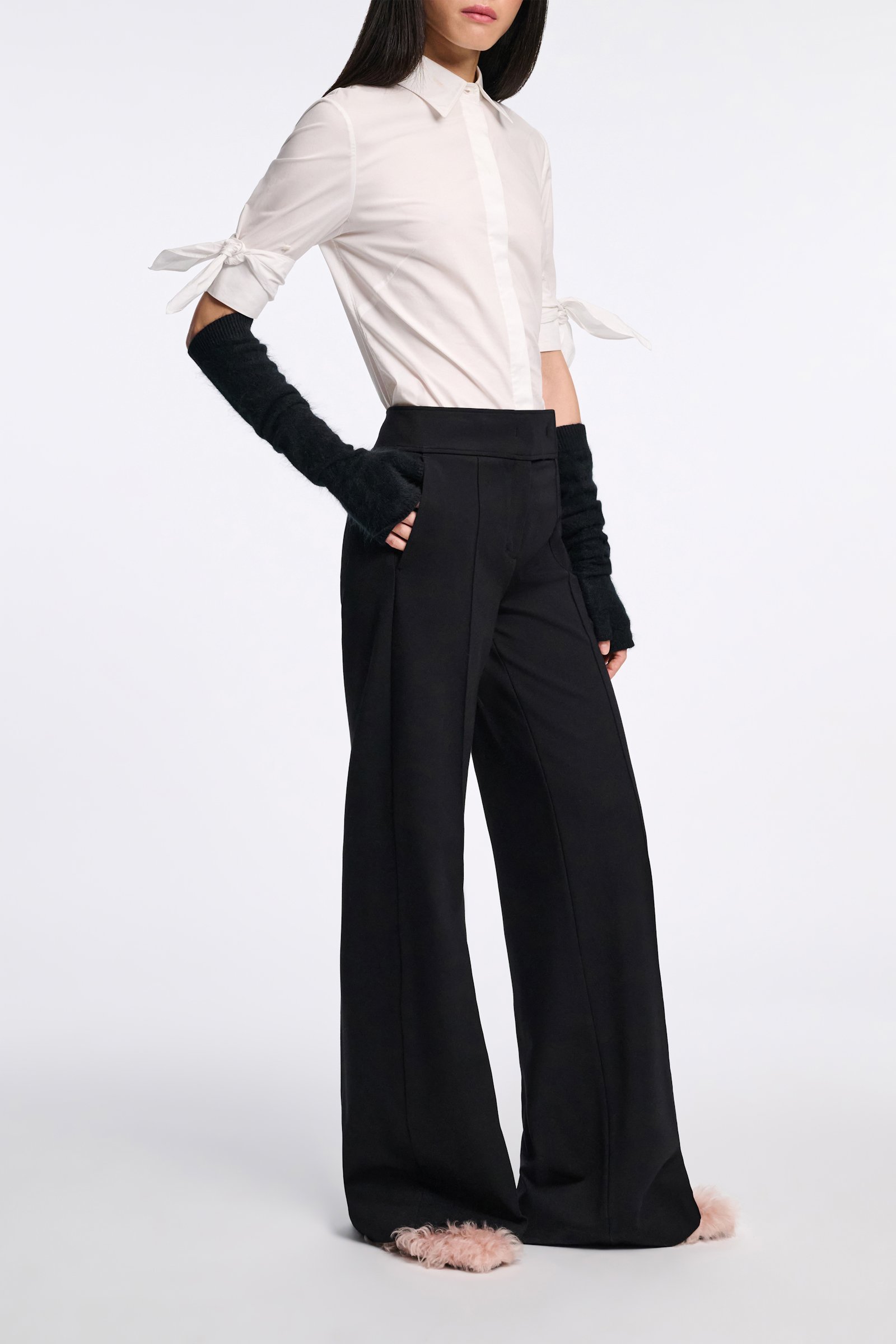 Dorothee Schumacher Halbarm Bluse aus Popeline-Stretch pure white