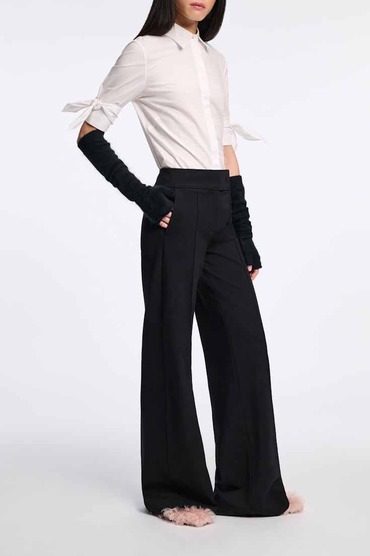 Dorothee Schumacher Halbarm Bluse aus Popeline-Stretch pure white