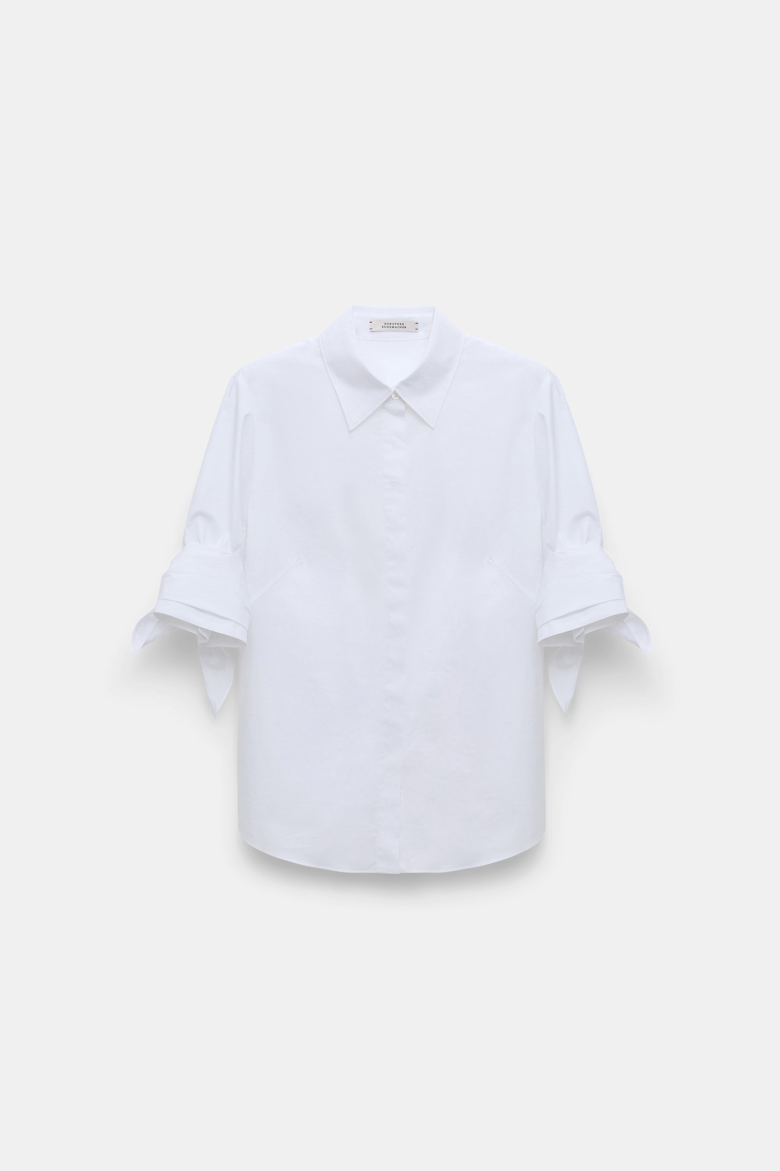 Dorothee Schumacher Halbarm Bluse aus Popeline-Stretch pure white