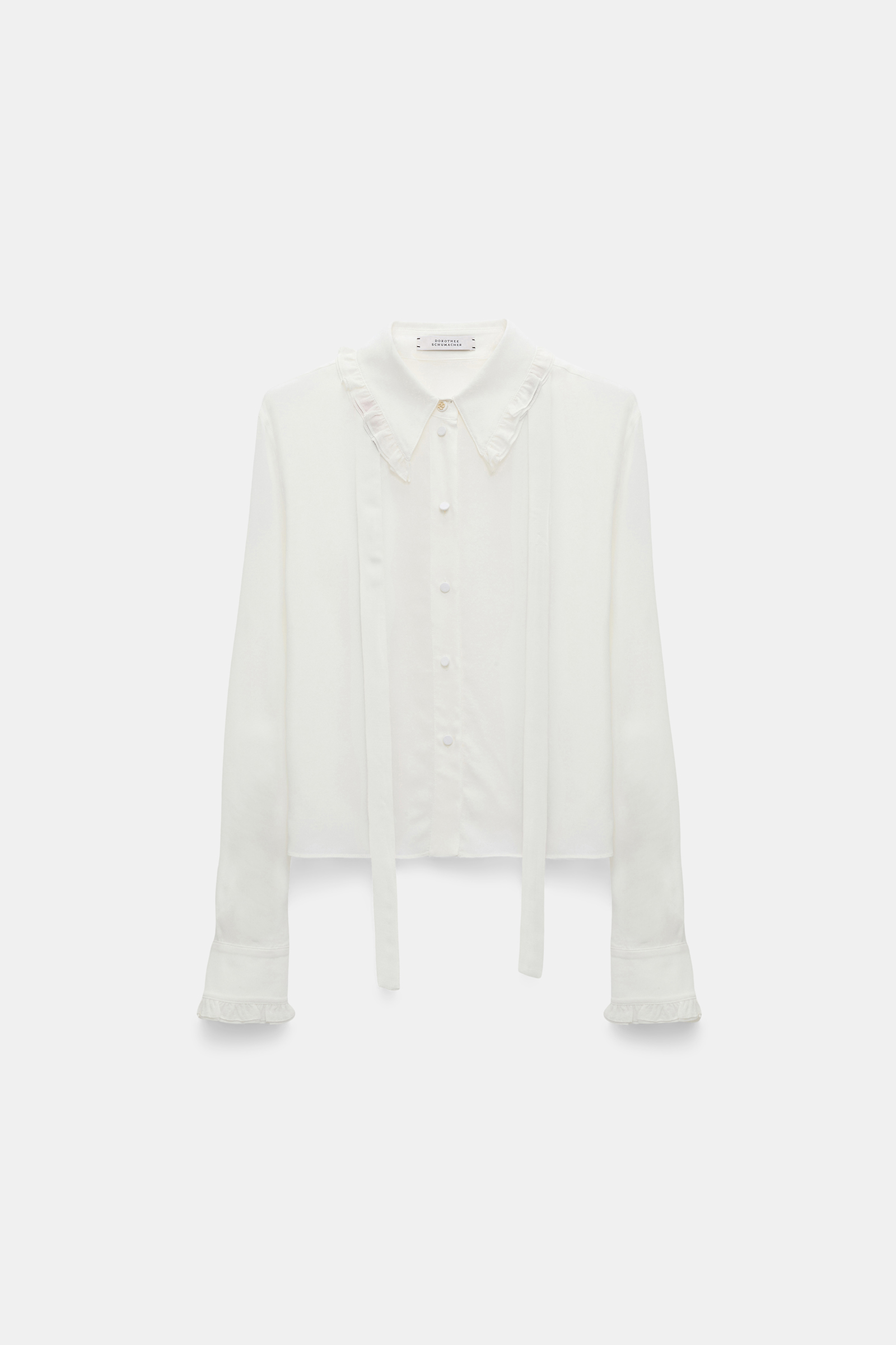 Dorothee Schumacher Bluse mit Rüschendetails camellia white