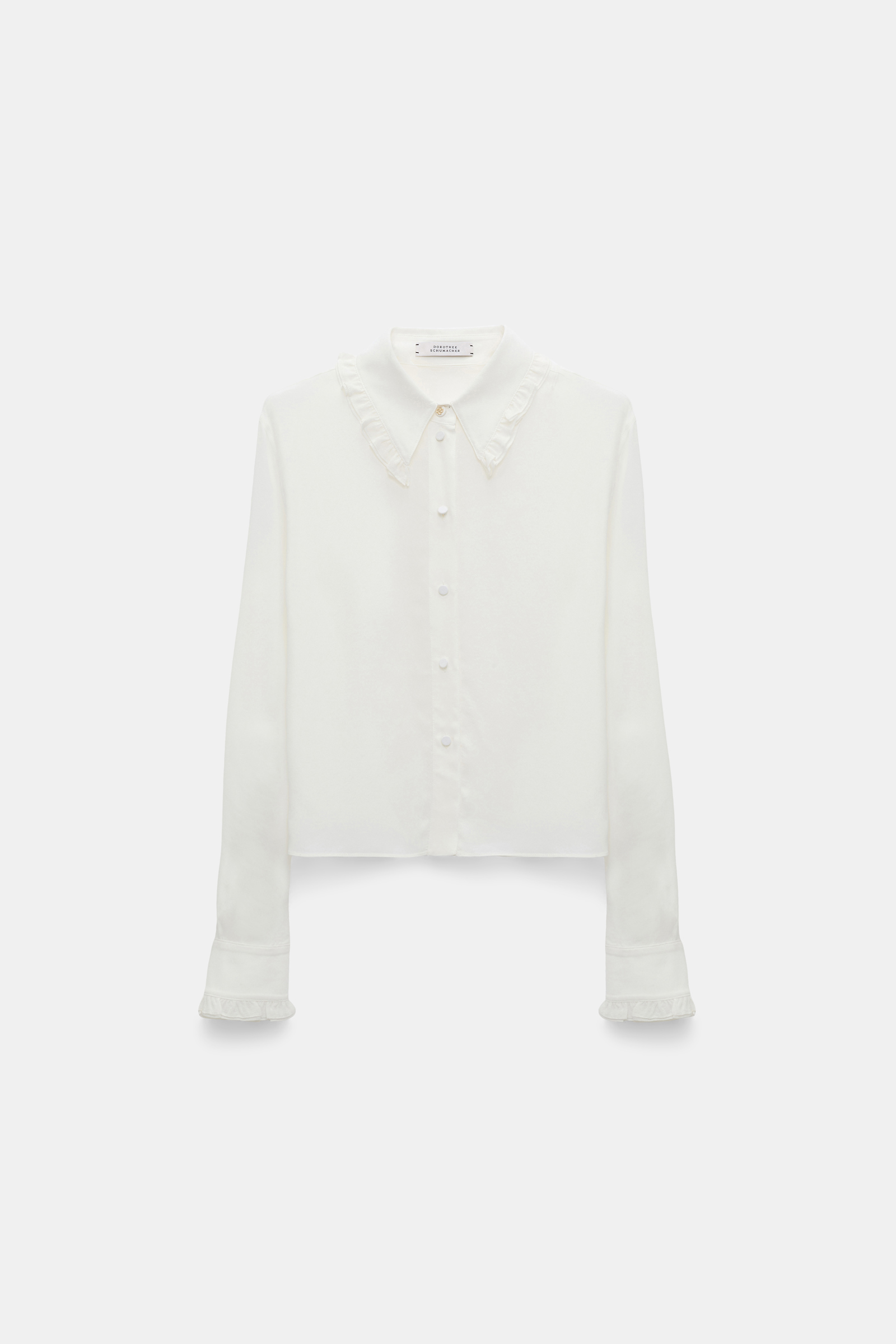 Dorothee Schumacher Bluse mit Rüschendetails camellia white