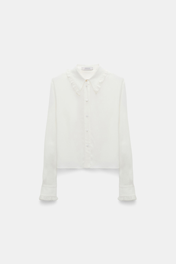 Dorothee Schumacher Silk-viscose crêpe de Chine blouse camellia white