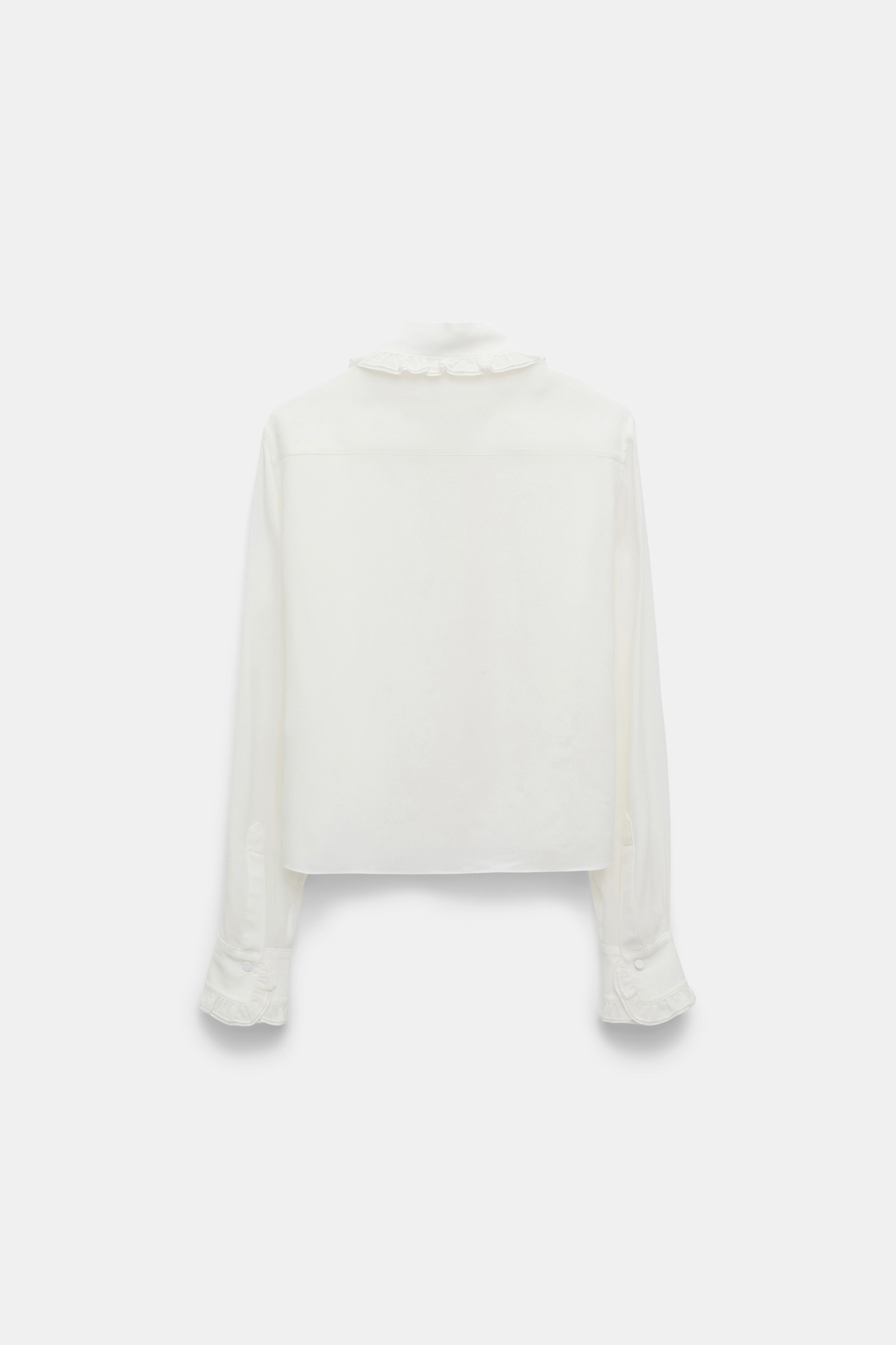 Dorothee Schumacher Bluse mit Rüschendetails camellia white