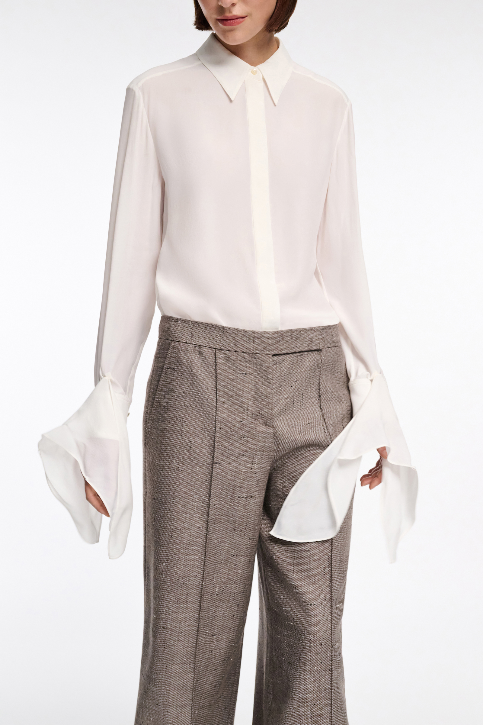 Dorothee Schumacher Bluse mit abnehmbarem Binde-Element camellia white