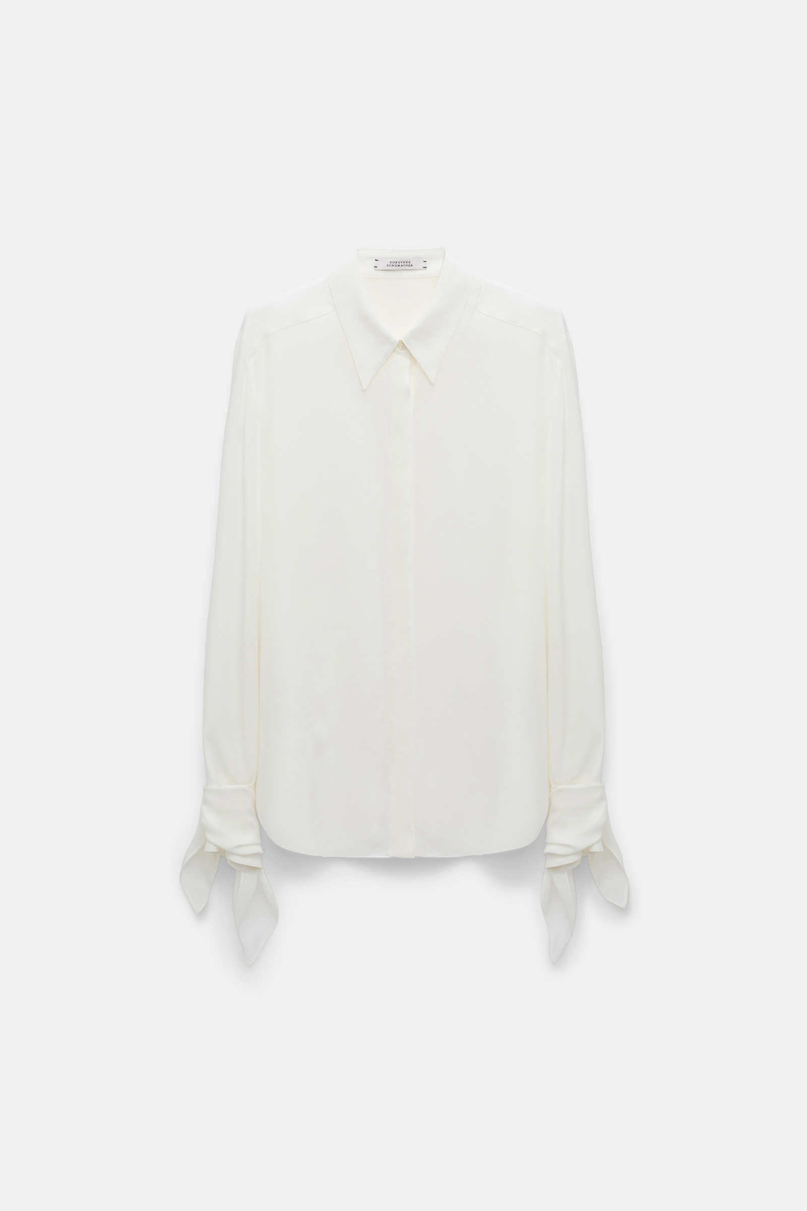 Dorothee Schumacher Bluse mit abnehmbarem Binde-Element camellia white