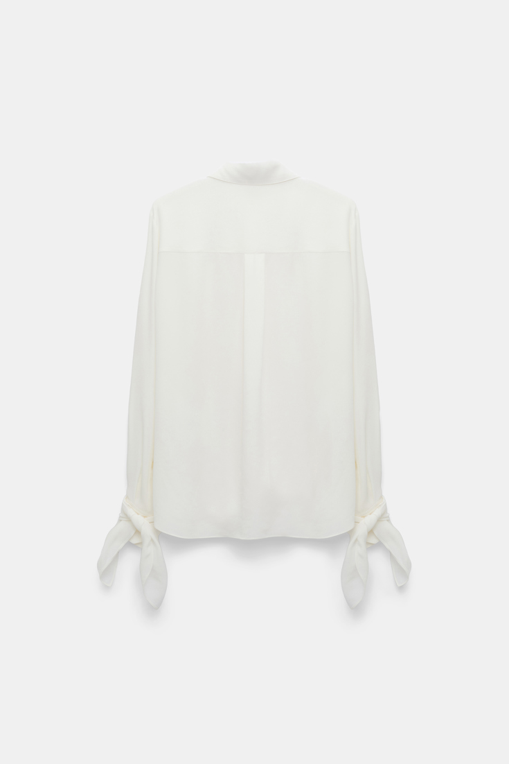 Dorothee Schumacher Bluse mit abnehmbarem Binde-Element camellia white