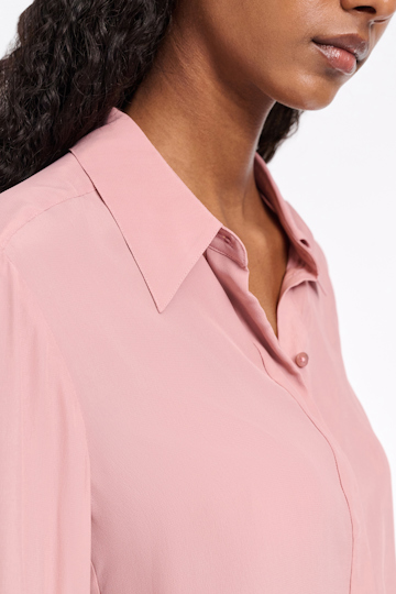 Dorothee Schumacher Silk-viscose crêpe de Chine tie-sleeve blouse tan