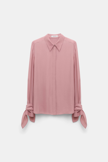 Dorothee Schumacher Bluse mit abnehmbarem Binde-Element tan