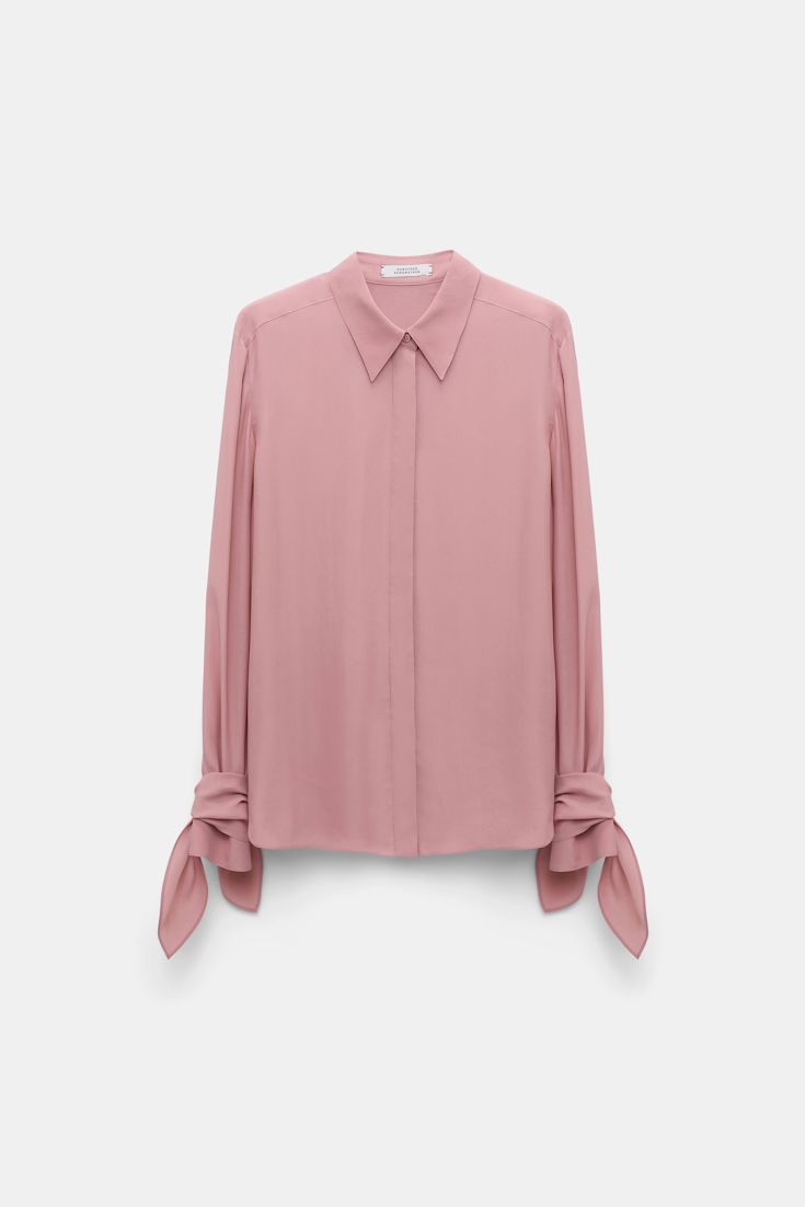 Dorothee Schumacher Bluse mit abnehmbarem Binde-Element tan