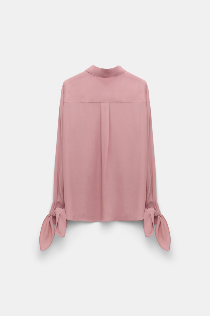 Dorothee Schumacher Bluse mit abnehmbarem Binde-Element tan