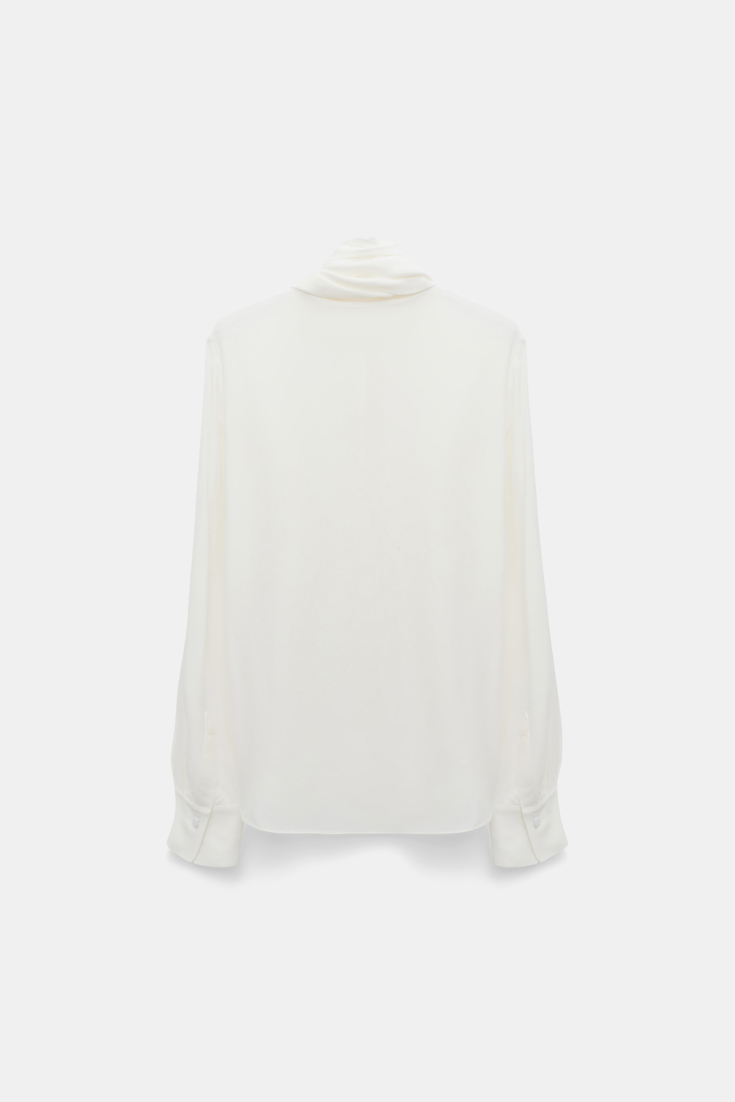 Dorothee Schumacher Bluse mit Schal-Element camellia white
