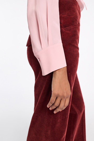 Dorothee Schumacher Flowing silk-viscose crêpe de Chine blouse with tie tan