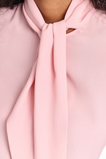 Dorothee Schumacher Flowing silk-viscose crêpe de Chine blouse with tie tan