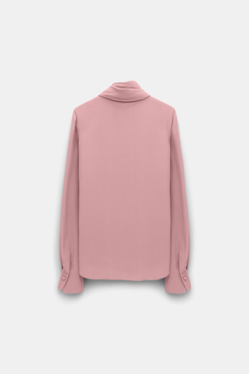 Dorothee Schumacher Flowing silk-viscose crêpe de Chine blouse with tie tan