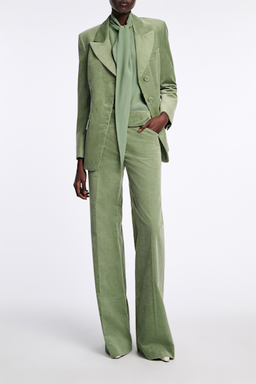 SOFT VIBES blouse Dorothee Schumacher Flowing silk-viscose crêpe de Chine blouse with tie mistletoe