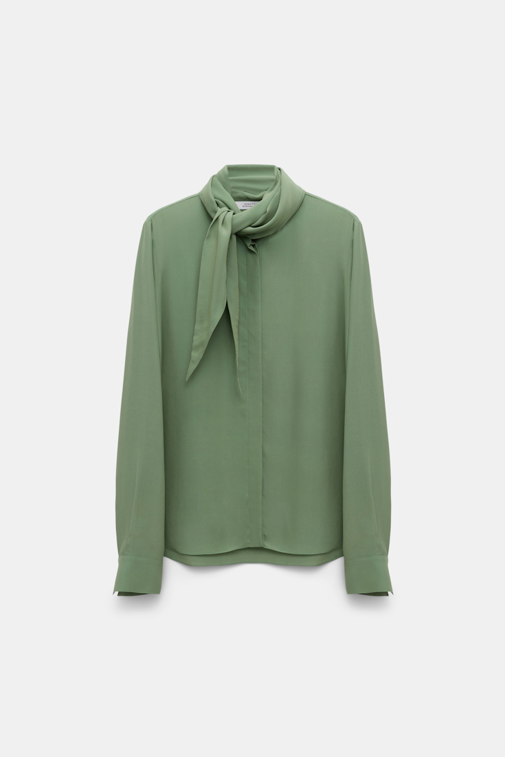 Dorothee Schumacher Bluse mit Schal-Element mistletoe