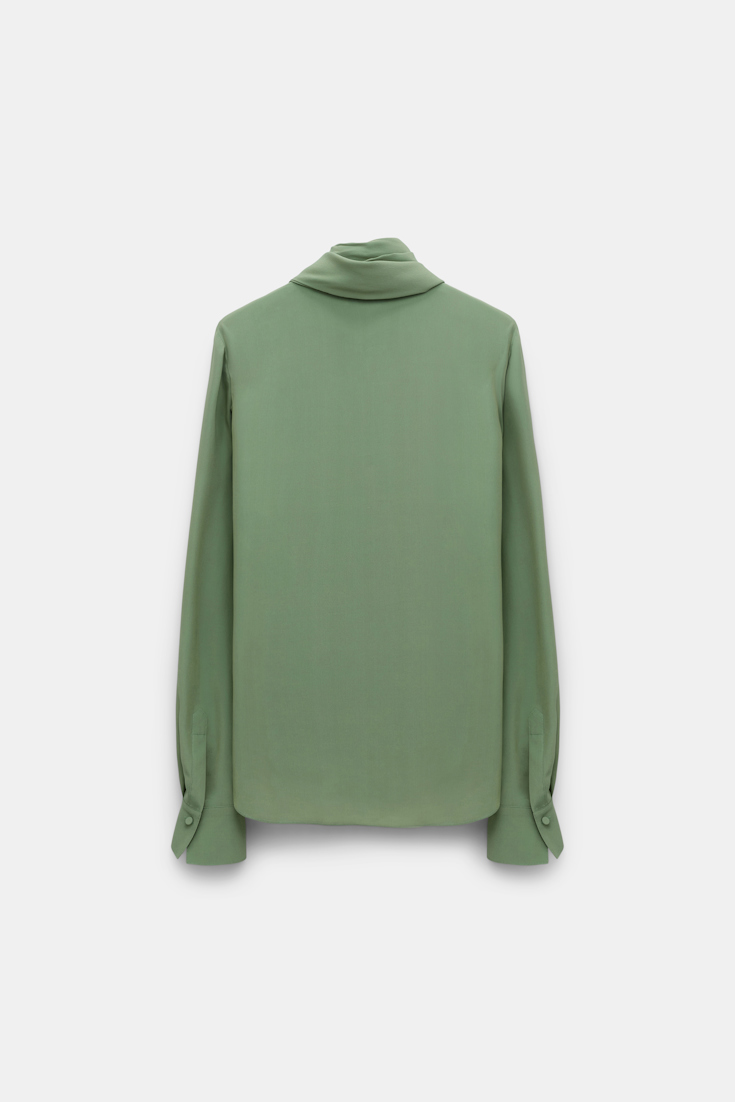 Dorothee Schumacher Bluse mit Schal-Element mistletoe