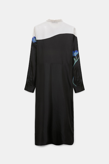 Dorothee Schumacher Silk shirtdress with placement print autumn garden