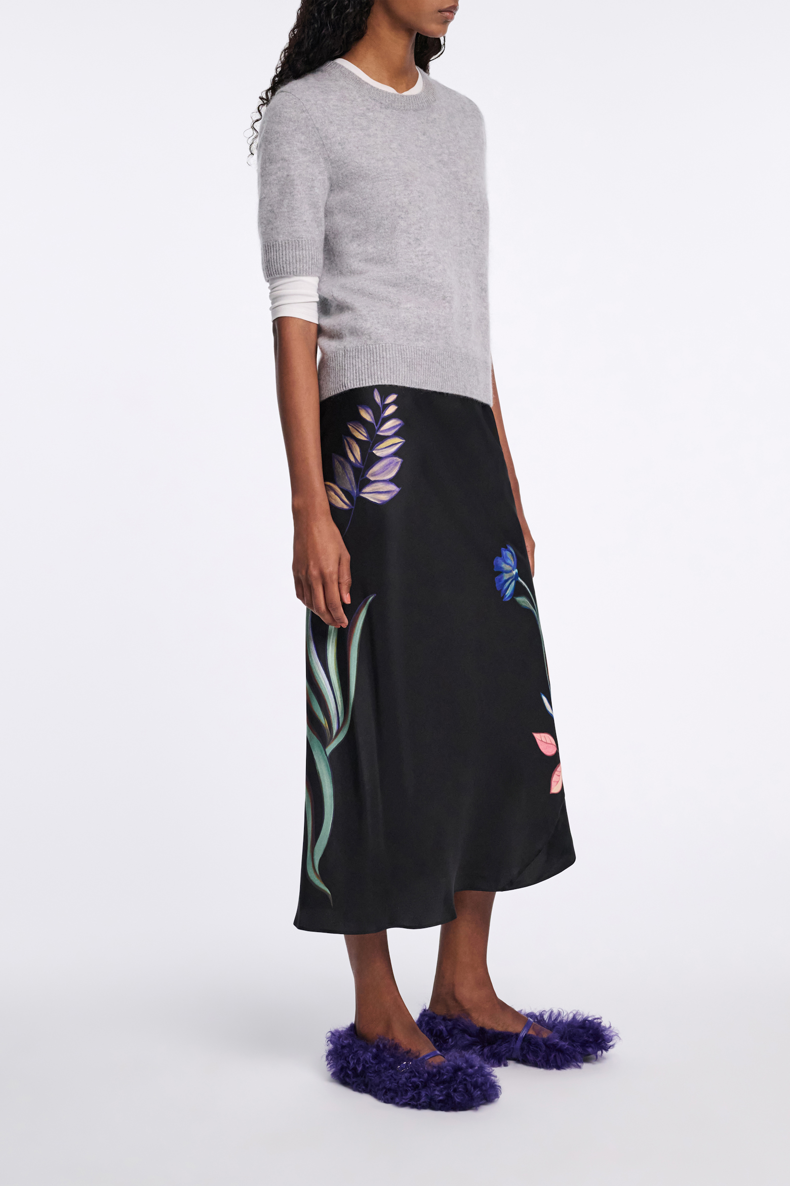 Dorothee Schumacher Bias Cut Rock mit Signature-Print autumn garden