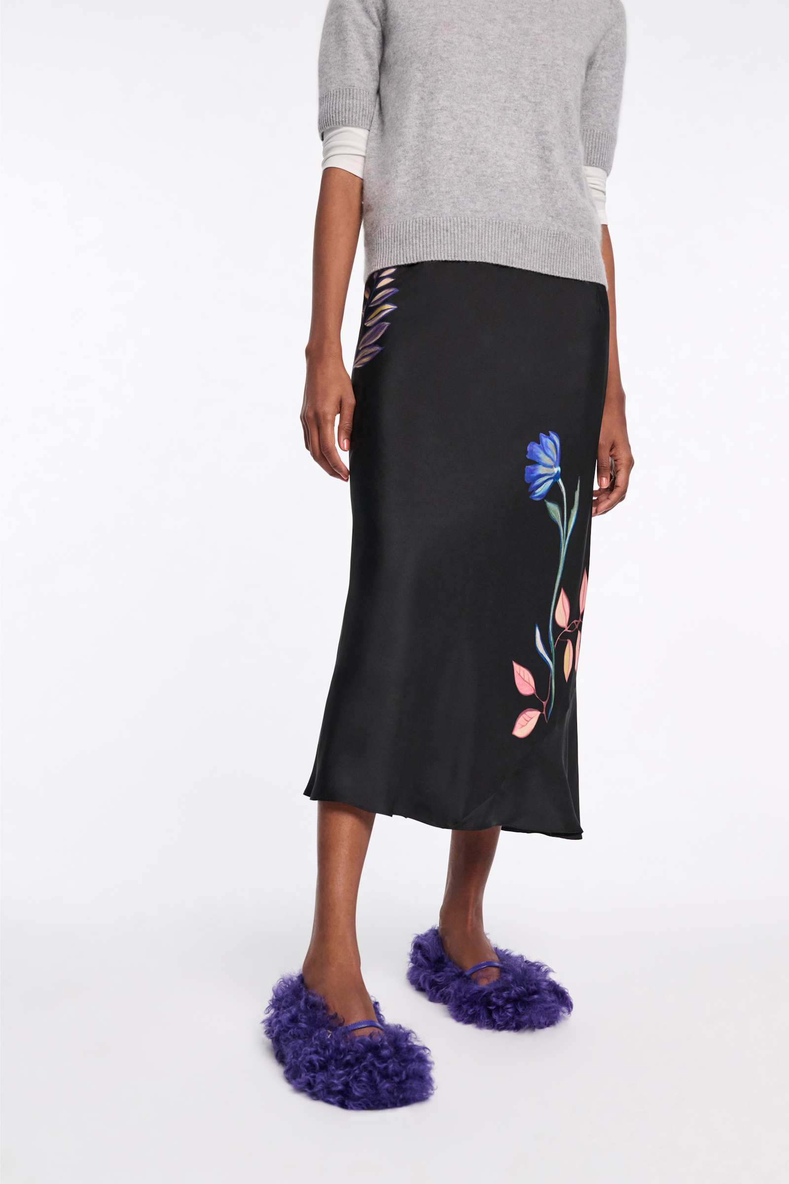 Dorothee Schumacher Bias Cut Rock mit Signature-Print autumn garden