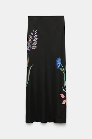 Dorothee Schumacher Bias Cut Rock mit Signature-Print autumn garden