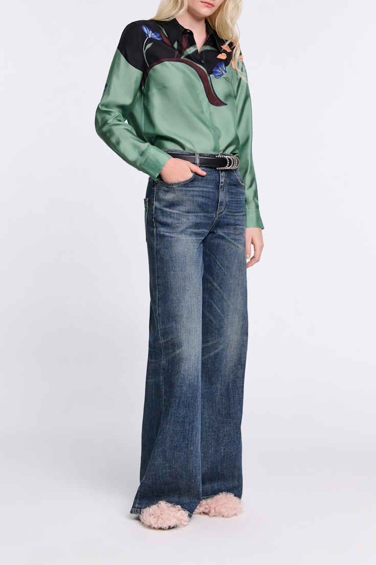 SEDUCTIVE BLOOM blouse Dorothee Schumacher Hemdbluse mit Signature-Print 057
