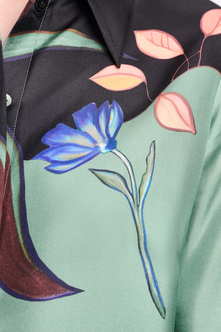 SEDUCTIVE BLOOM blouse Dorothee Schumacher Hemdbluse mit Signature-Print 057