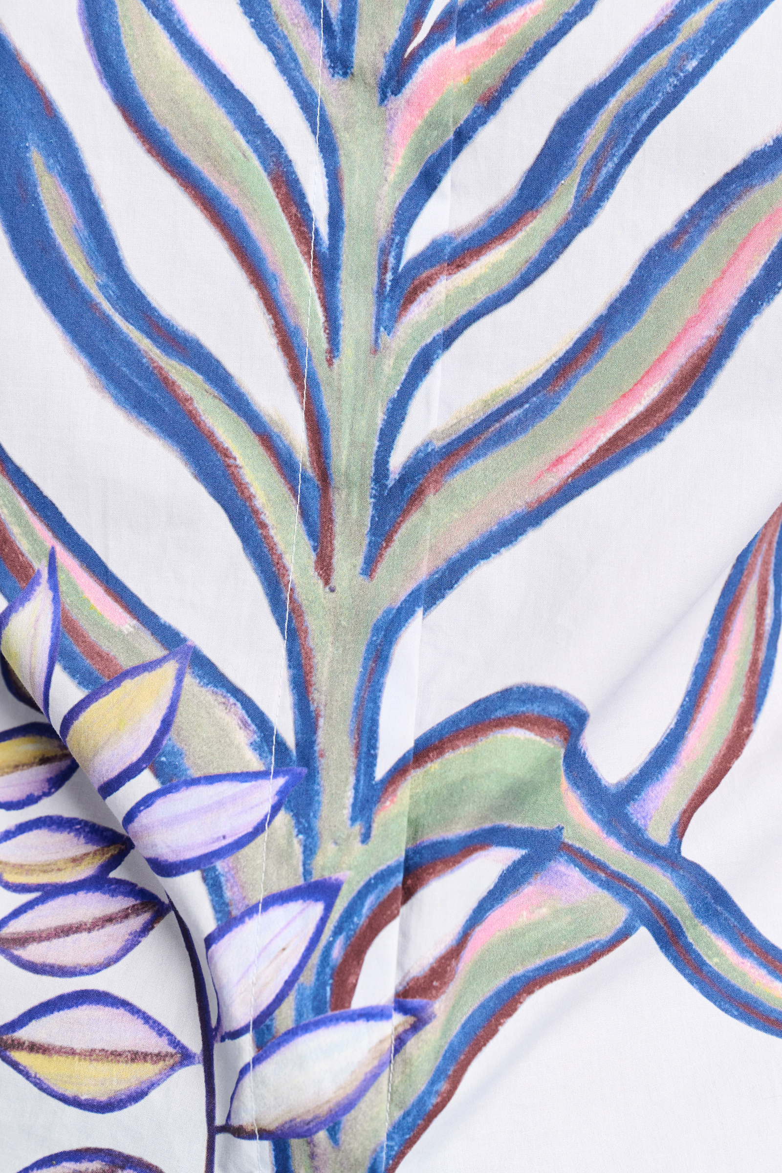 Dorothee Schumacher Printed cotton-poplin half sleeve blouse blue autumn