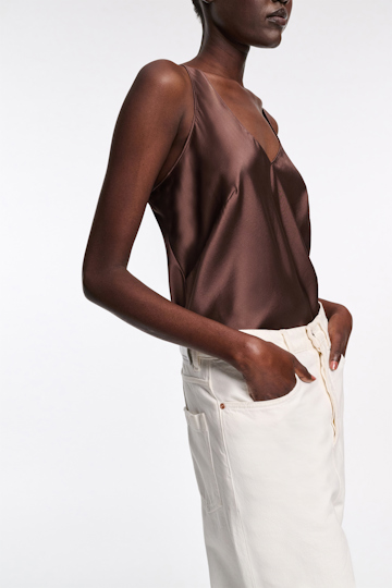 Dorothee Schumacher Silk camisole dark chocolate