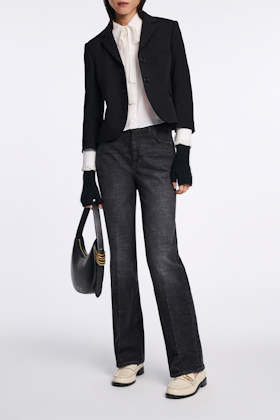 Dorothee Schumacher Patent calf leather loafers ivory