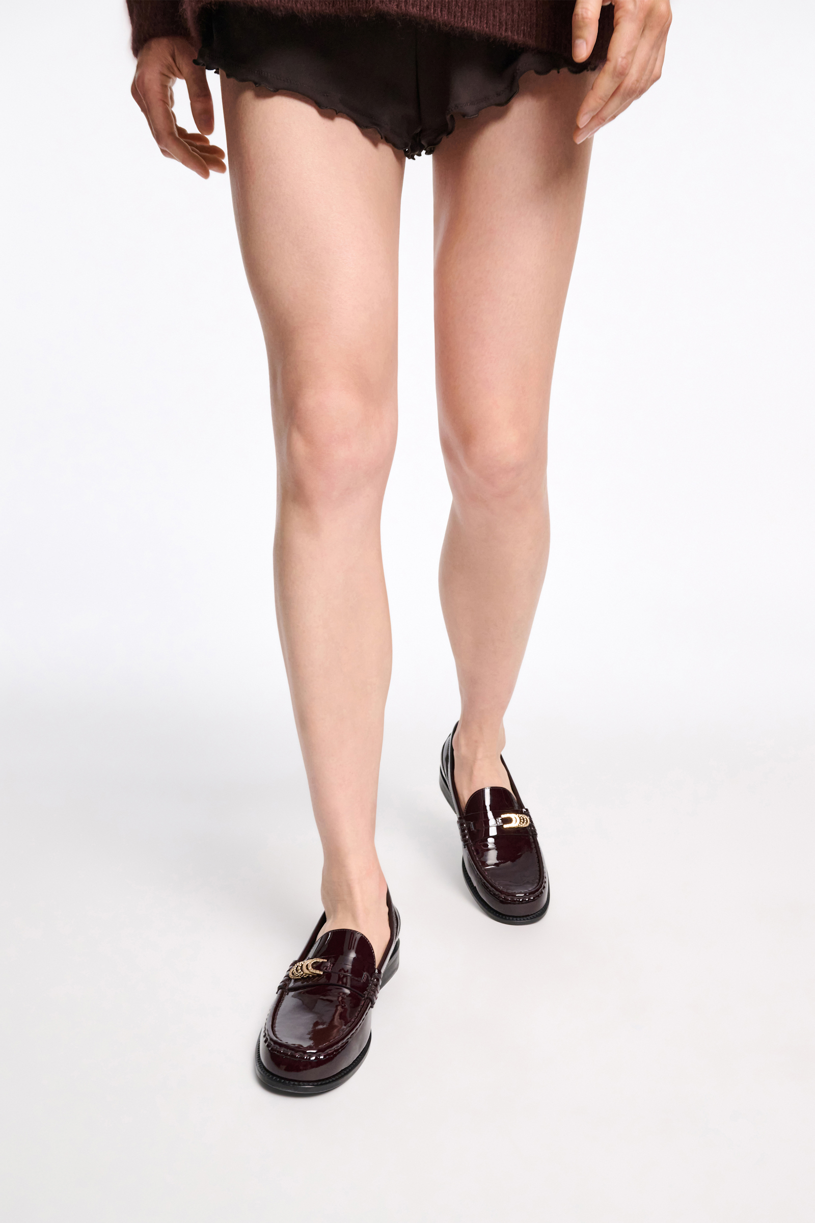 Dorothee Schumacher Loafers mit Signature D-Rings chocolate tweed