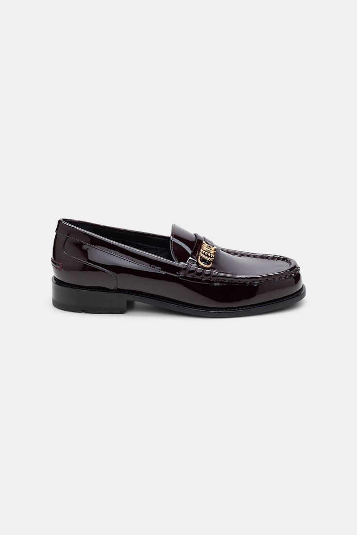 Dorothee Schumacher Loafers mit Signature D-Rings chocolate tweed