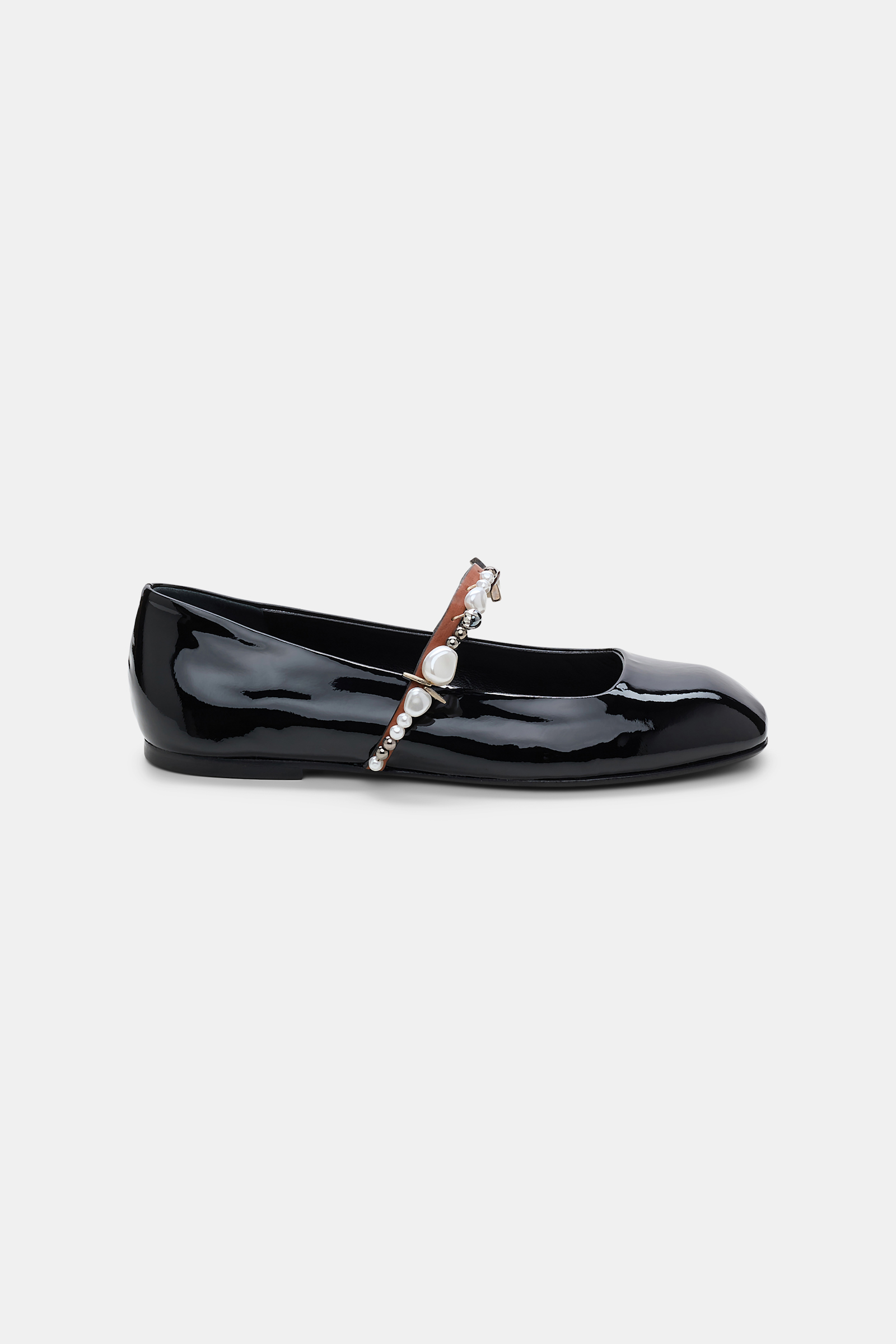 Dorothee Schumacher Mary-Jane Ballerinas mit Perlen-Strap pure black