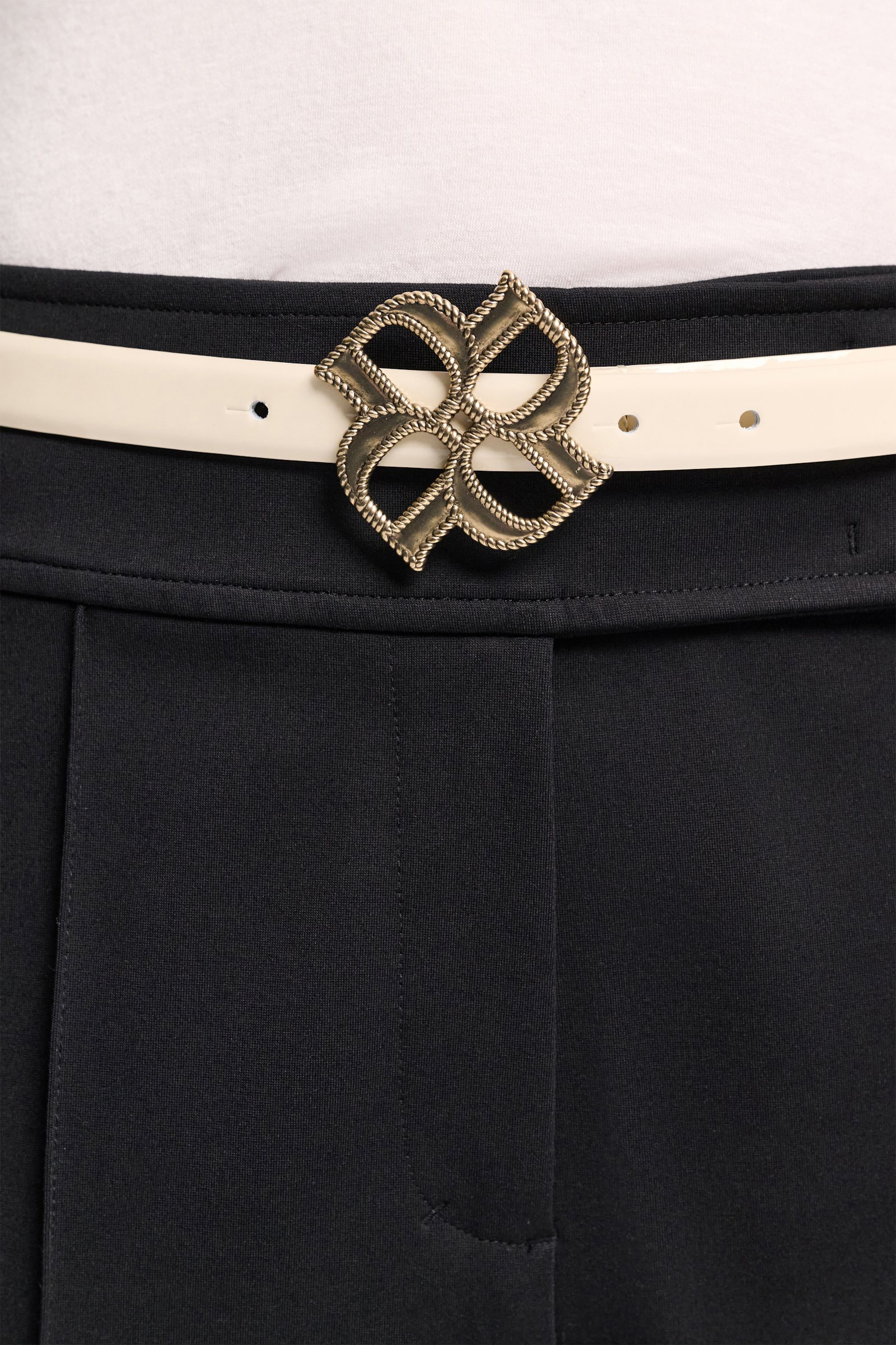 Dorothee Schumacher D-Rose buckle belt ivory