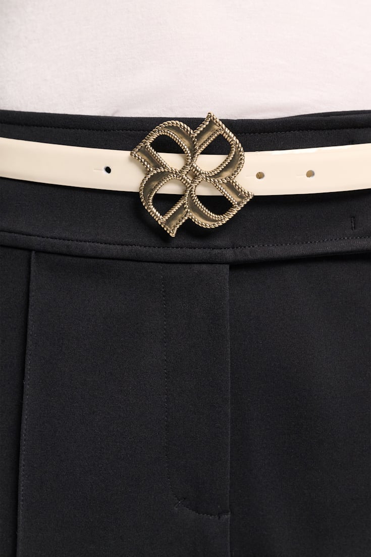 Dorothee Schumacher D-Rose buckle belt ivory