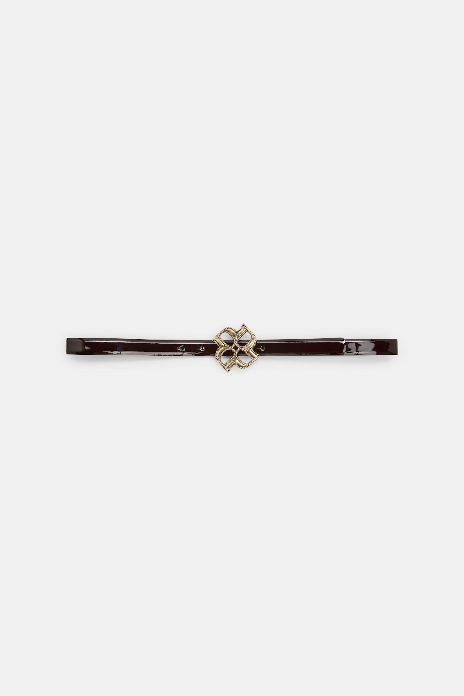 Dorothee Schumacher D-Rose buckle belt chocolate tweed