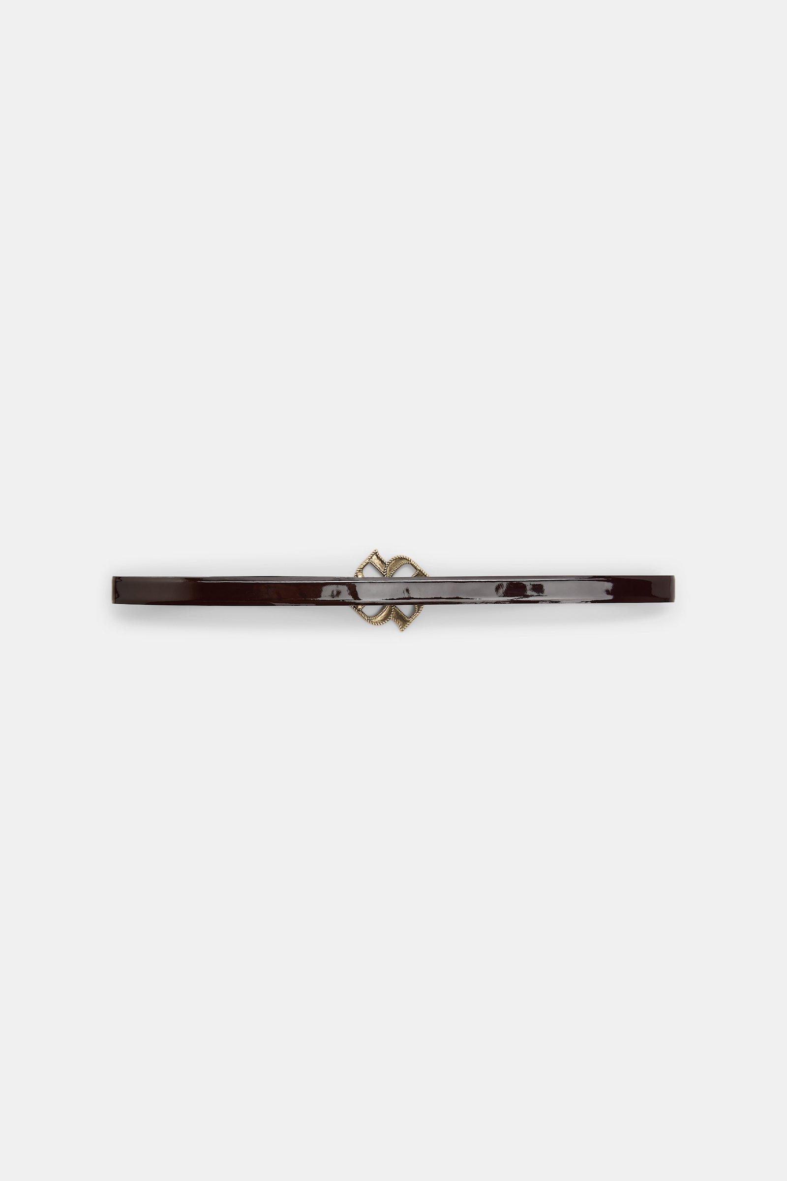 Dorothee Schumacher D-Rose buckle belt chocolate tweed