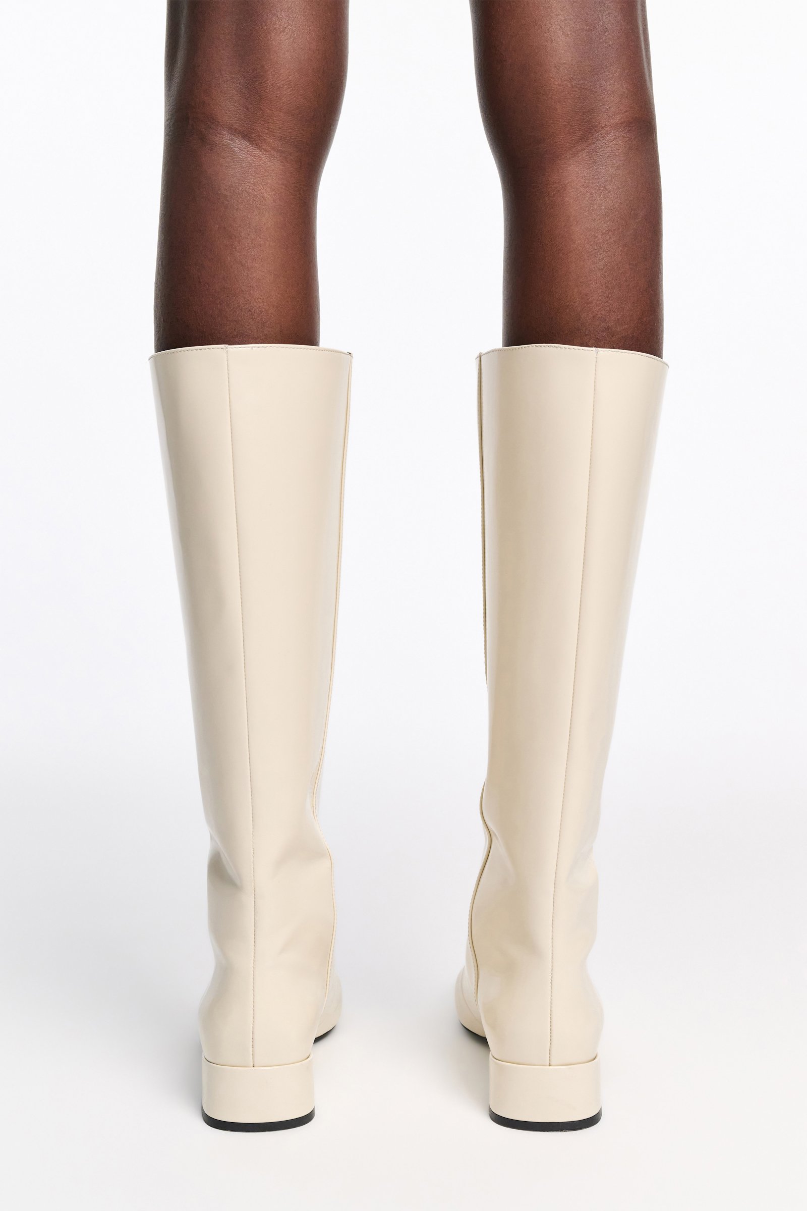 Dorothee Schumacher Reitstiefel aus Leder dark cream