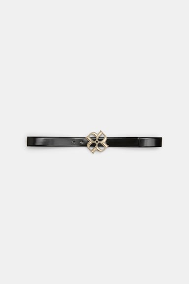 Dorothee Schumacher Gürtel mit D-Rose Schließe pure black