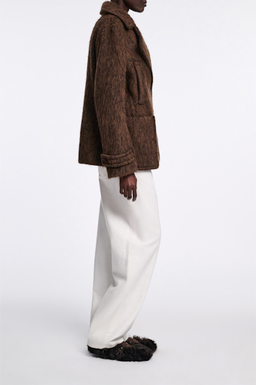 Dorothee Schumacher Curly sheepskin Mary-Janes dark chocolate