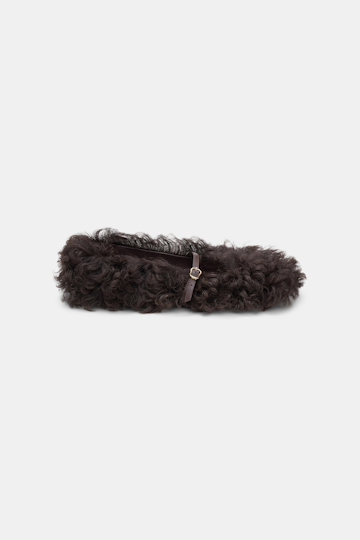 Dorothee Schumacher Curly sheepskin Mary-Janes dark chocolate
