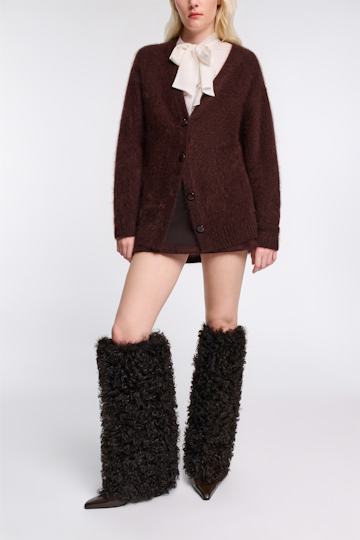 Dorothee Schumacher Sheepskin spats dark chocolate