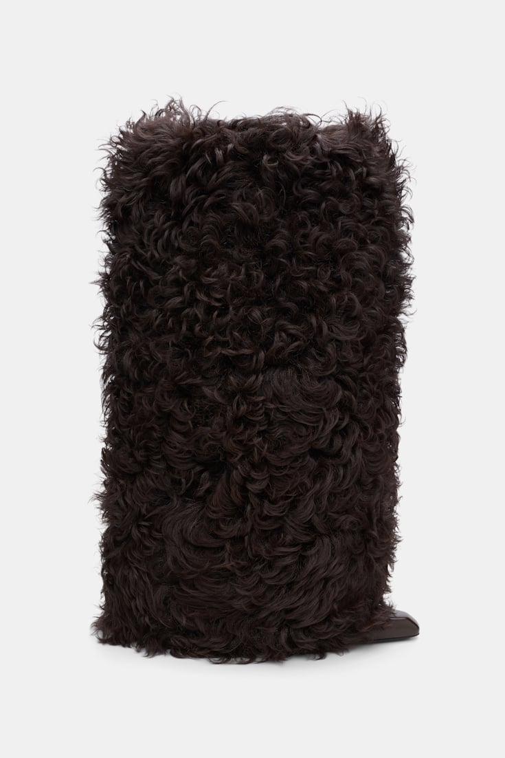 Dorothee Schumacher Sheepskin spats dark chocolate