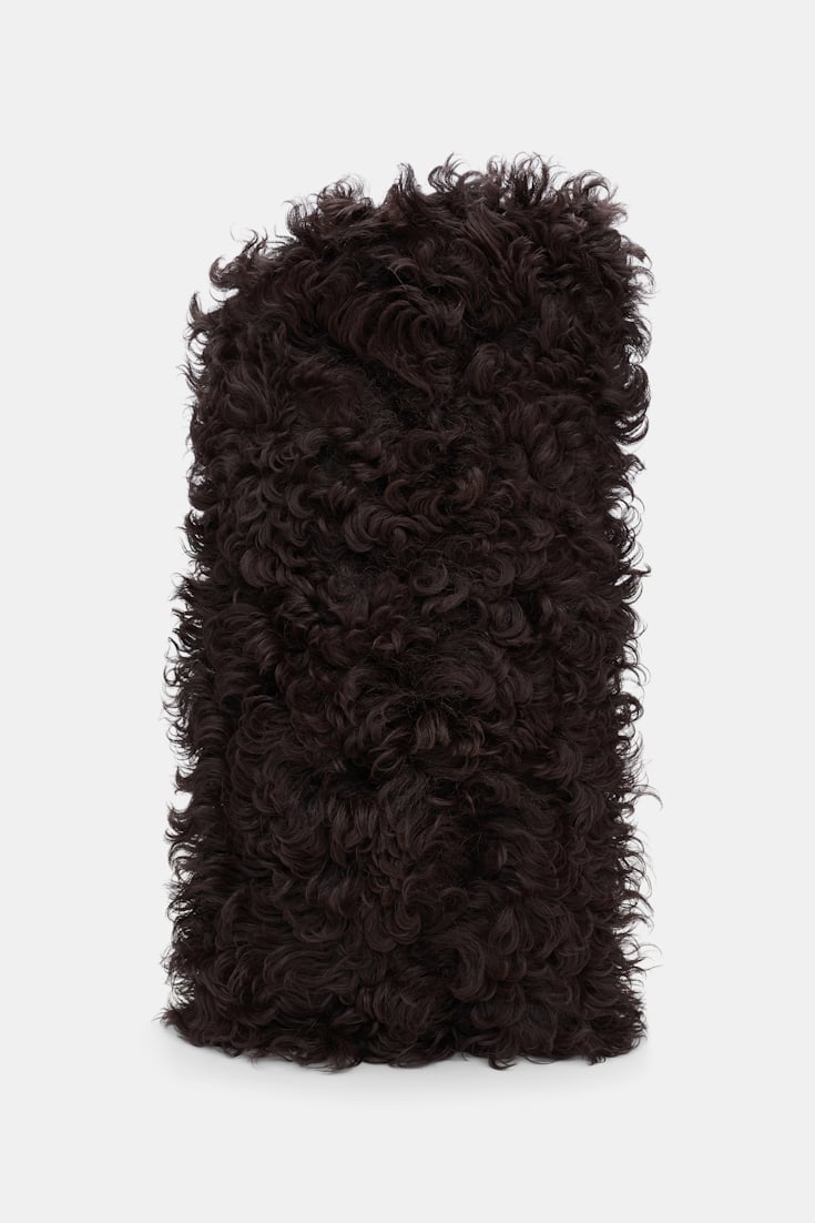 Dorothee Schumacher Sheepskin spats dark chocolate