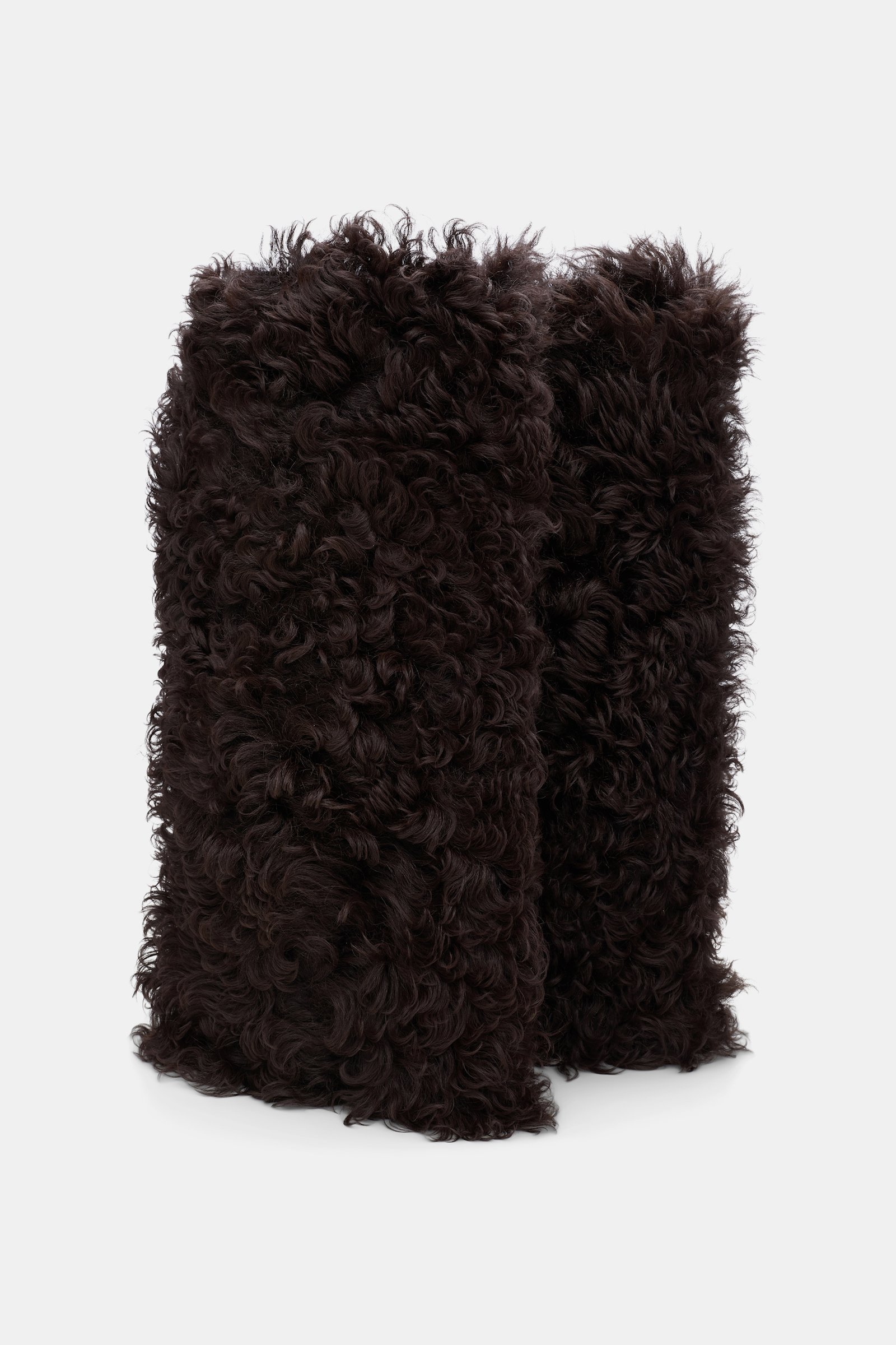 Dorothee Schumacher Sheepskin spats dark chocolate