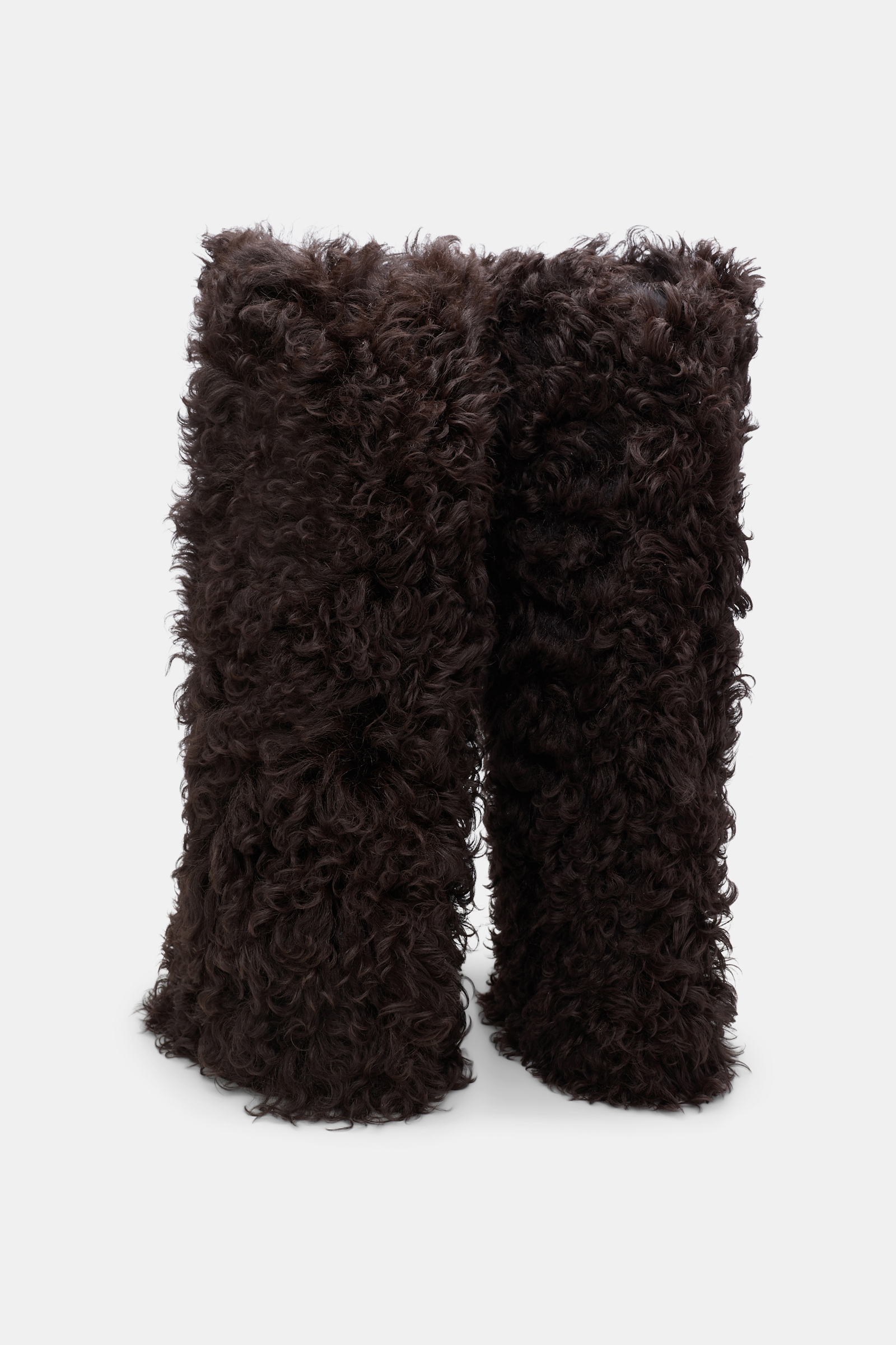 Dorothee Schumacher Sheepskin spats dark chocolate