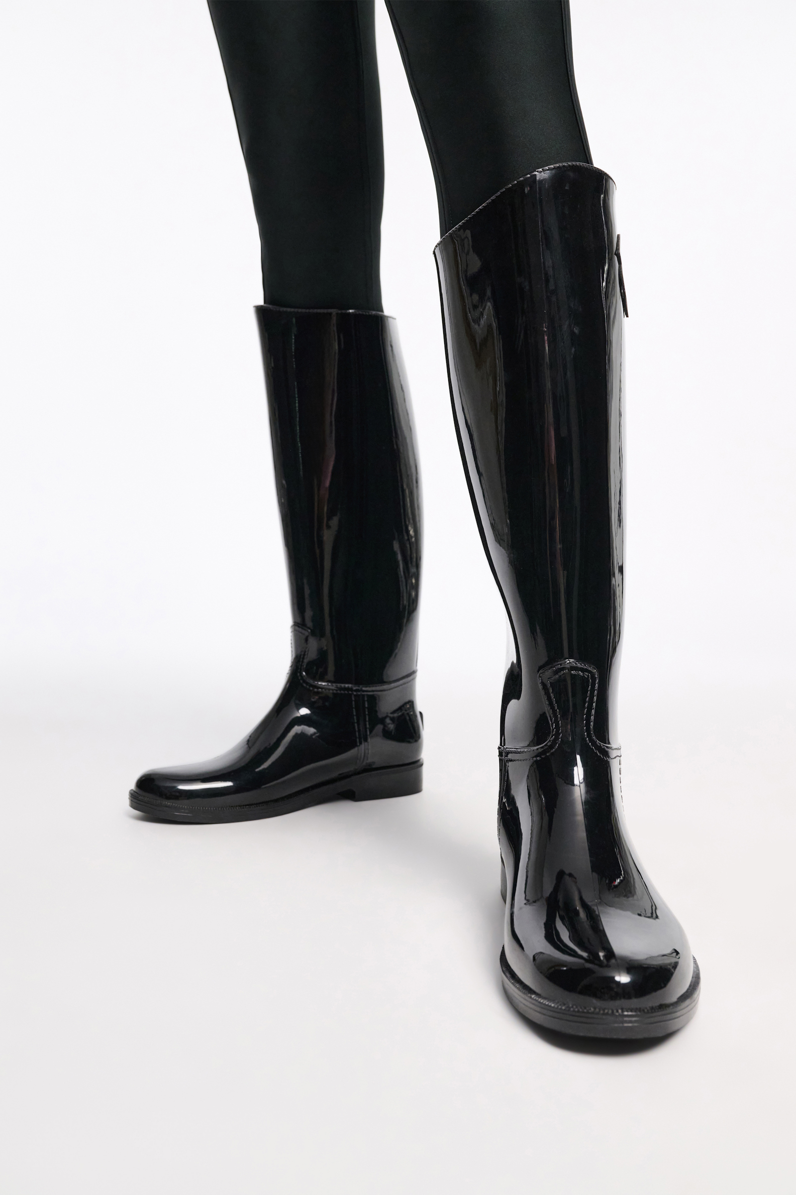 Dorothee Schumacher Gummireitstiefel mit shiny Finish pure black