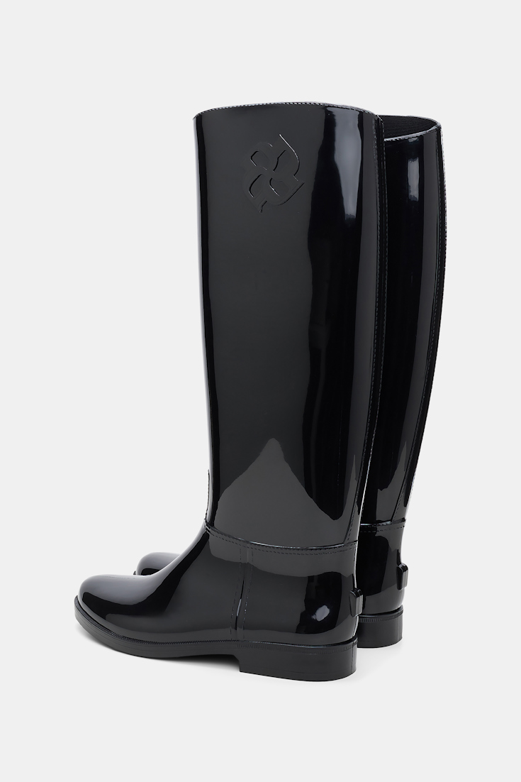 Dorothee Schumacher Gummireitstiefel mit shiny Finish pure black