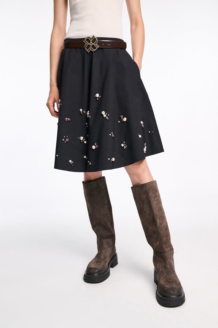 Dorothee Schumacher Waxed suede tall boots dark chocolate