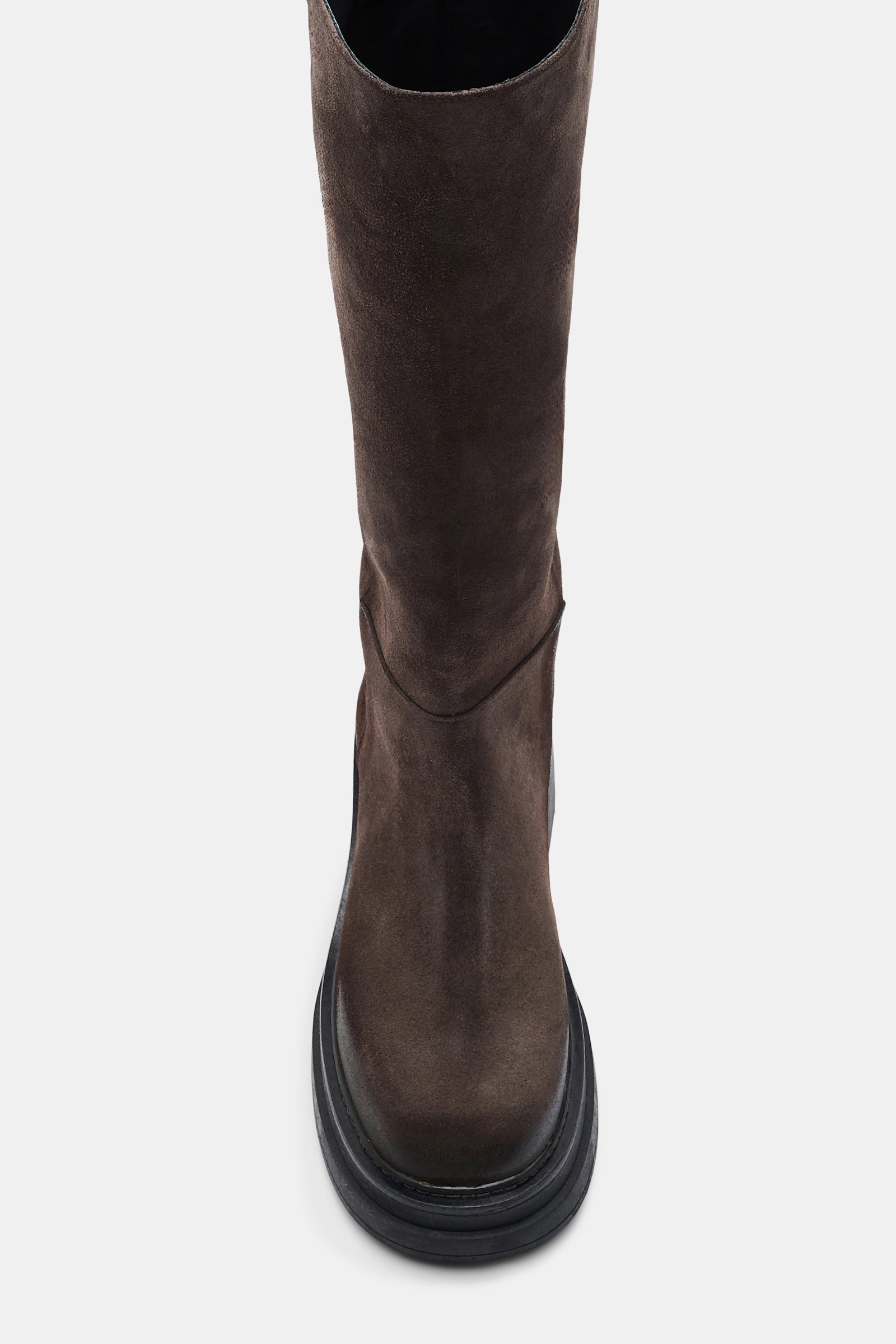 Dorothee Schumacher Waxed suede tall boots dark chocolate